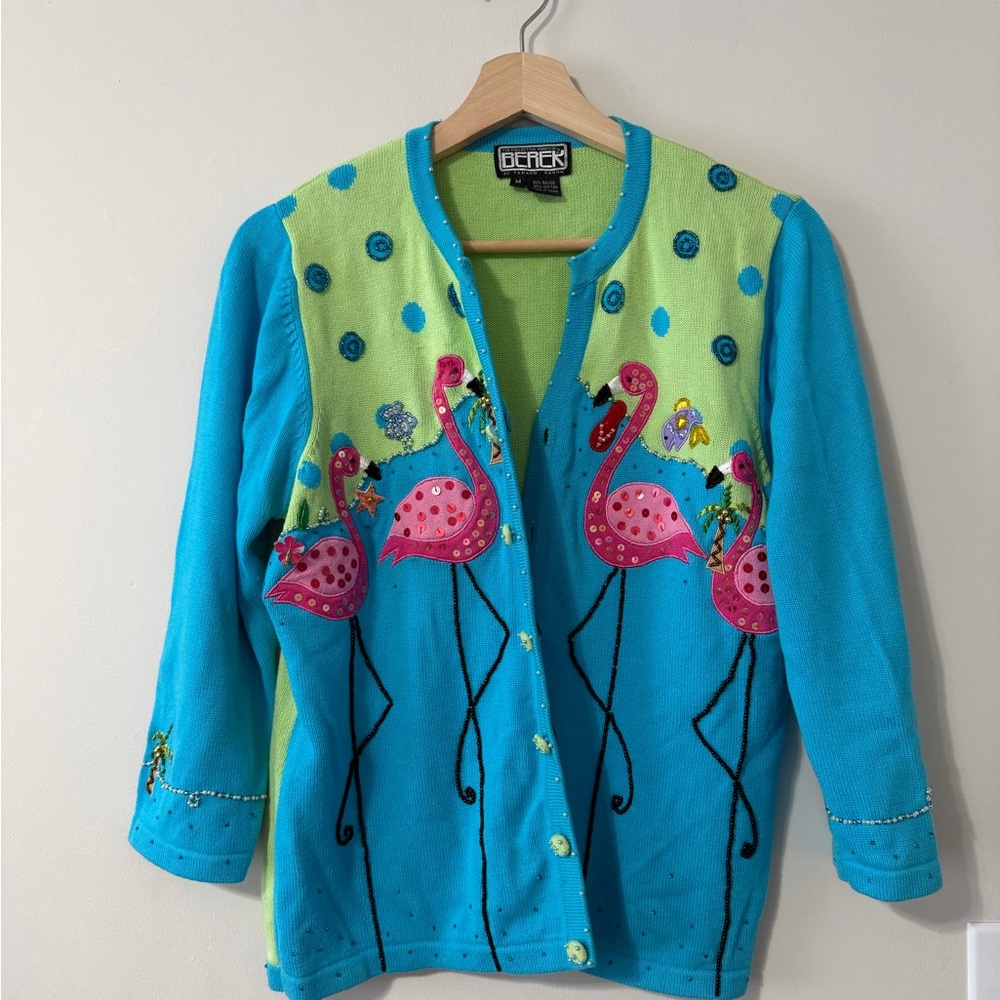 Vintage rare Berek2 by Takako Sakon hand beaded sweater